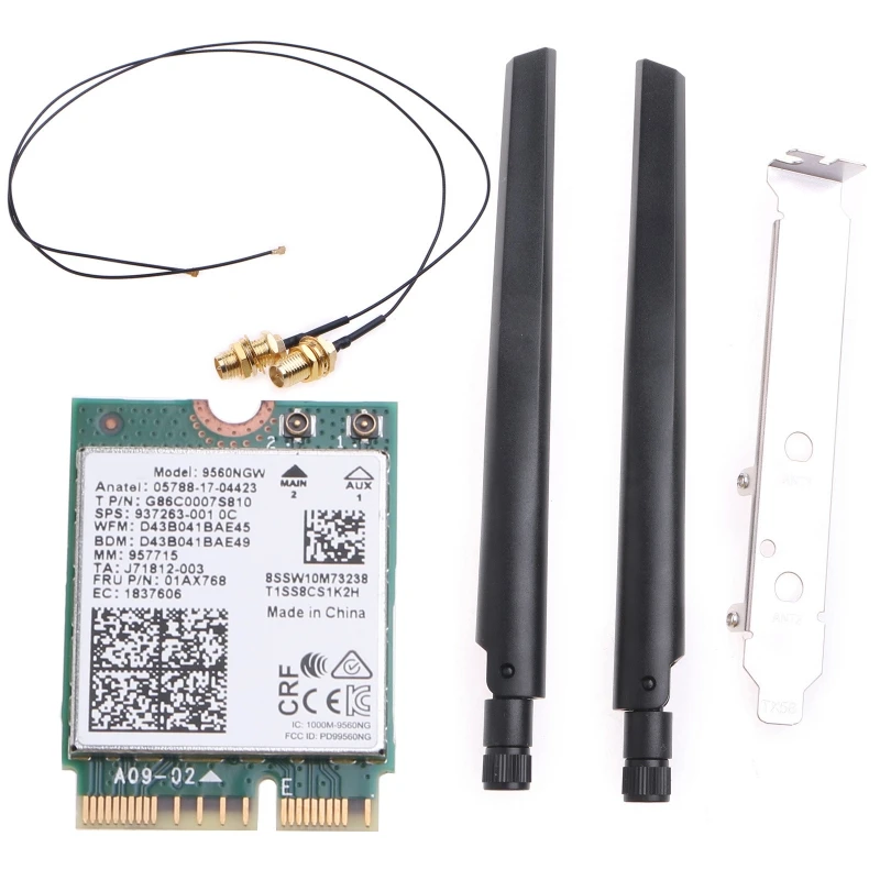 9560NGW Dual Band WiFi-Karten-Kit 802.11ac ax Wireless NGFF für M.2 für Key WiFi-Karten-Netzwerkadapter BT 5.0 für Image