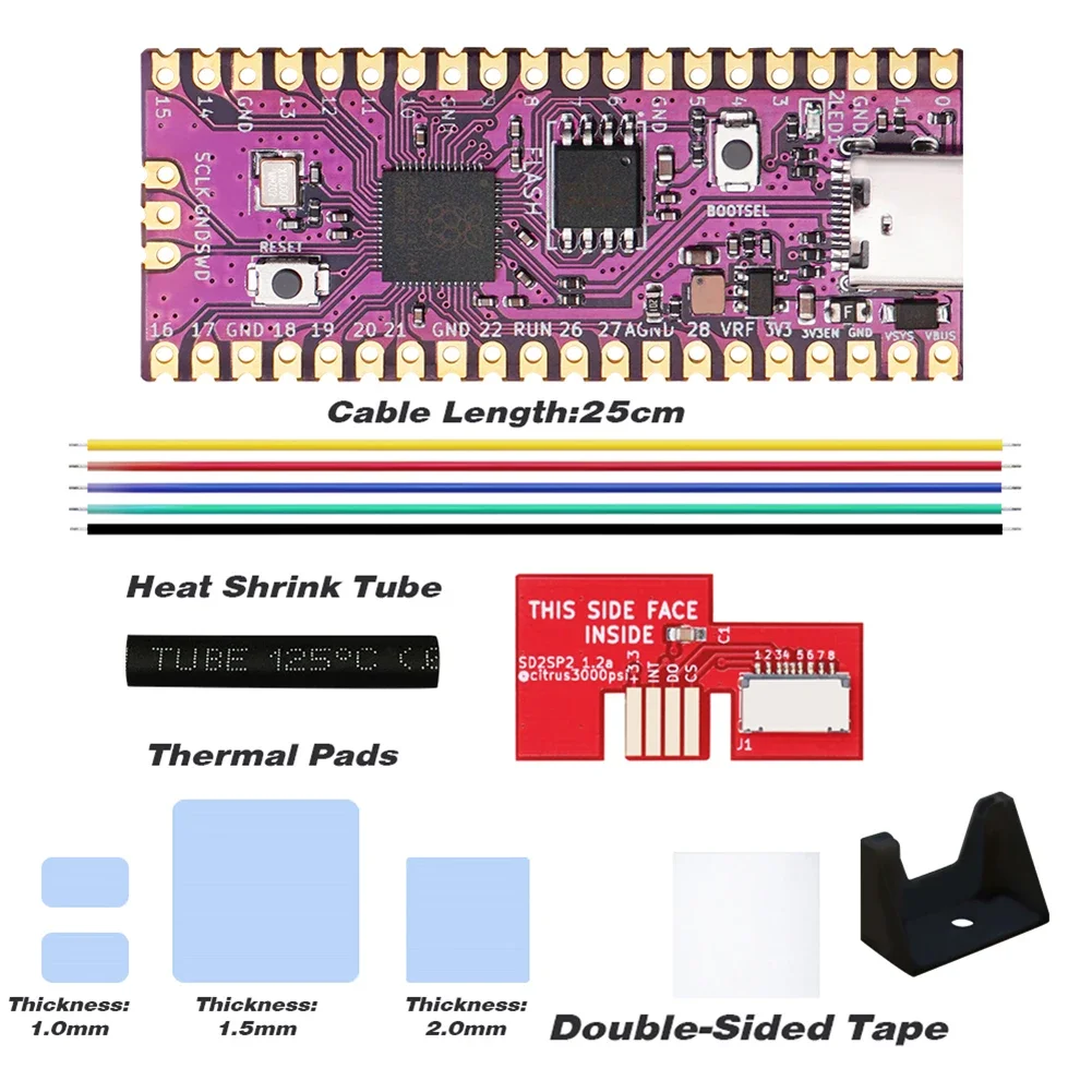 19 Kit Pi Pico Board Picoboot IPL Ersatz Modchip und SD2SP2 Adapter Kartenleser für GameCube Spielekonsole Image