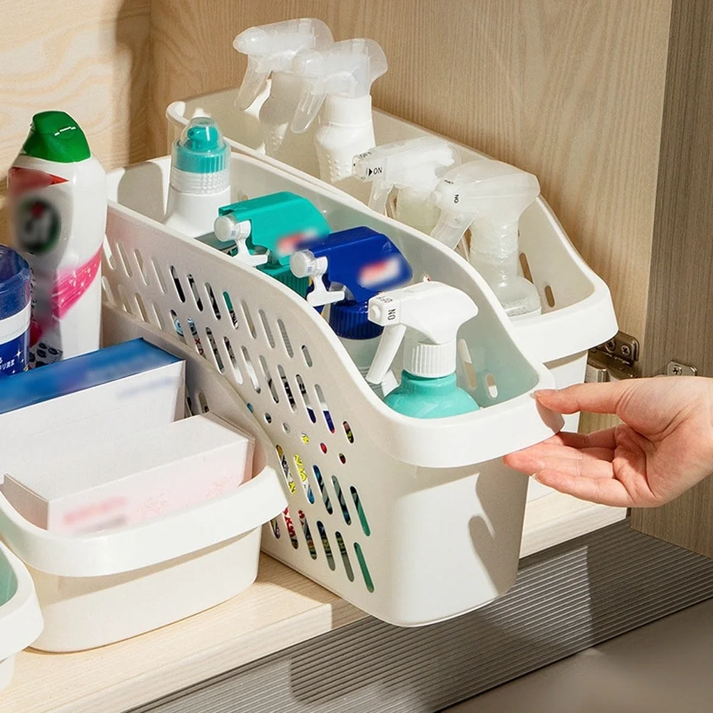 1 Stück/Küchenregal-Aufbewahrungskorb für den Haushalt unter dem Spülbeckenschrank, gute Dinge mit Rädern, schmale Aufbewahrungsbox