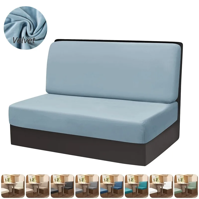 2 teile/satz Stretch RV Essecke Kissen bezüge weichen Samt Couch bezug Sofa Sitzbezüge Bank Rückenlehne Abdeckung RV Camper Auto Dekor Image