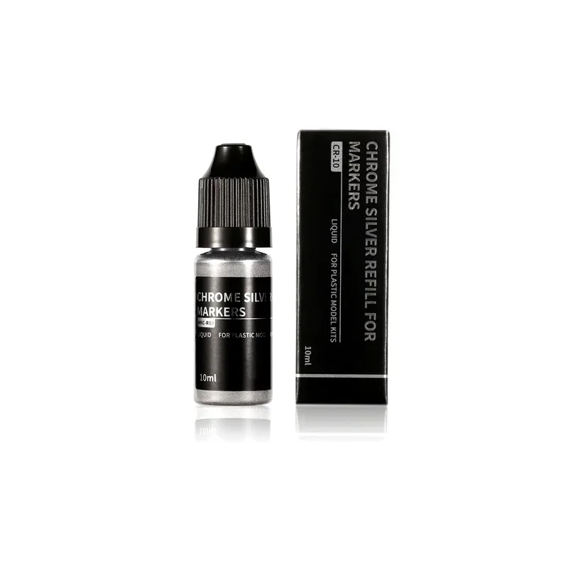 DSPIAE CR-10 DIY Chrom Silber Marker Nachfüllen Airbrush Spray Malwerkzeug Modellbau Werkzeuge für Modell Hobby Werkzeuge 10 ml Image