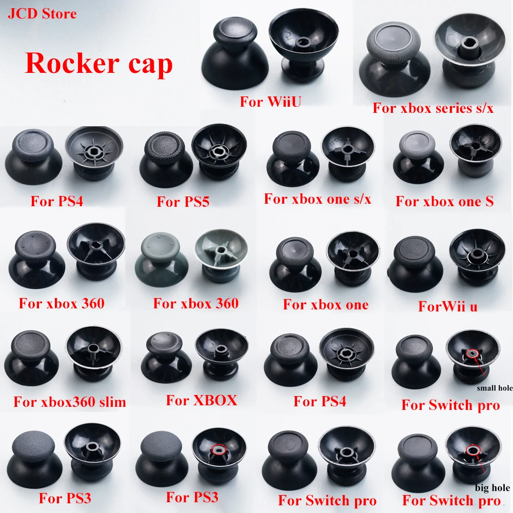 2 Stück Ersatz 3D Analog Thumbstick Thumb Stick Pilz Grip Cap Cover für PS2 PS3 PS4 Pro Slim PS5 Xbox One 360