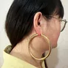 Adixyn neue große Kreis Ohrringe für Frauen 18 Karat Gold Farbe/Kupfer Ohrring afrikanischen indischen Schmuck arabischen Artikel