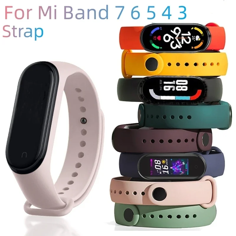 Armband für Mi Band 7 6 5 4 3 Armband Xiaomi Mi Band 5 4 Armband Silikon Sport Armband für Armband 7 6 3 Ersatzarmband Image