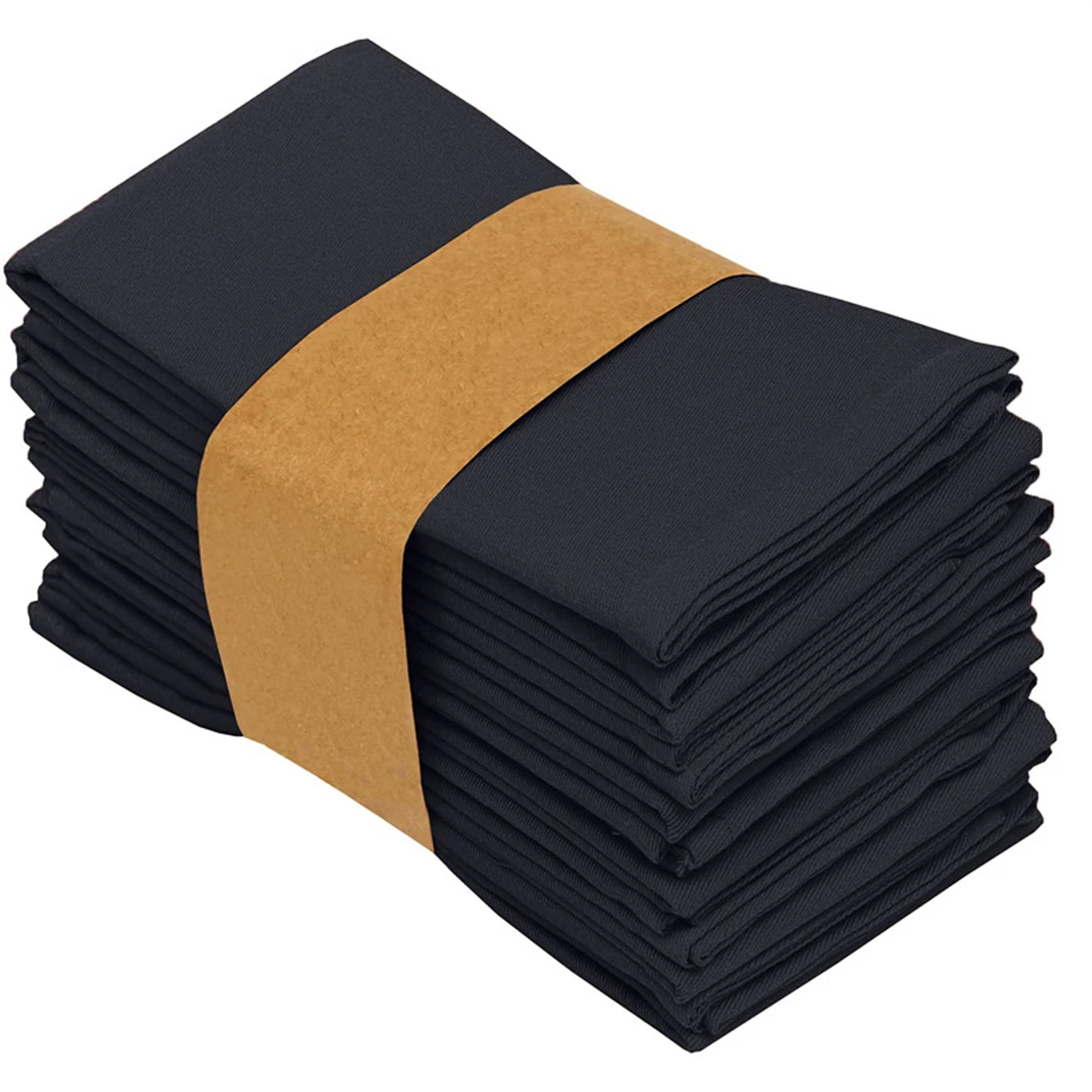 Einfarbige Servietten aus strapazierfähigem Polyester, verdicktes Tischset, wiederverwendbar, für Küche, Esszimmer, Hochzeitsdekoration Image