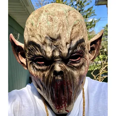 Horror Blutiger Zombie Mundlos Monster Schädel Maske Cosplay Gruseliger Vampir Dämon Geist Maskerade Halloween Party Kostüm Requisiten Image