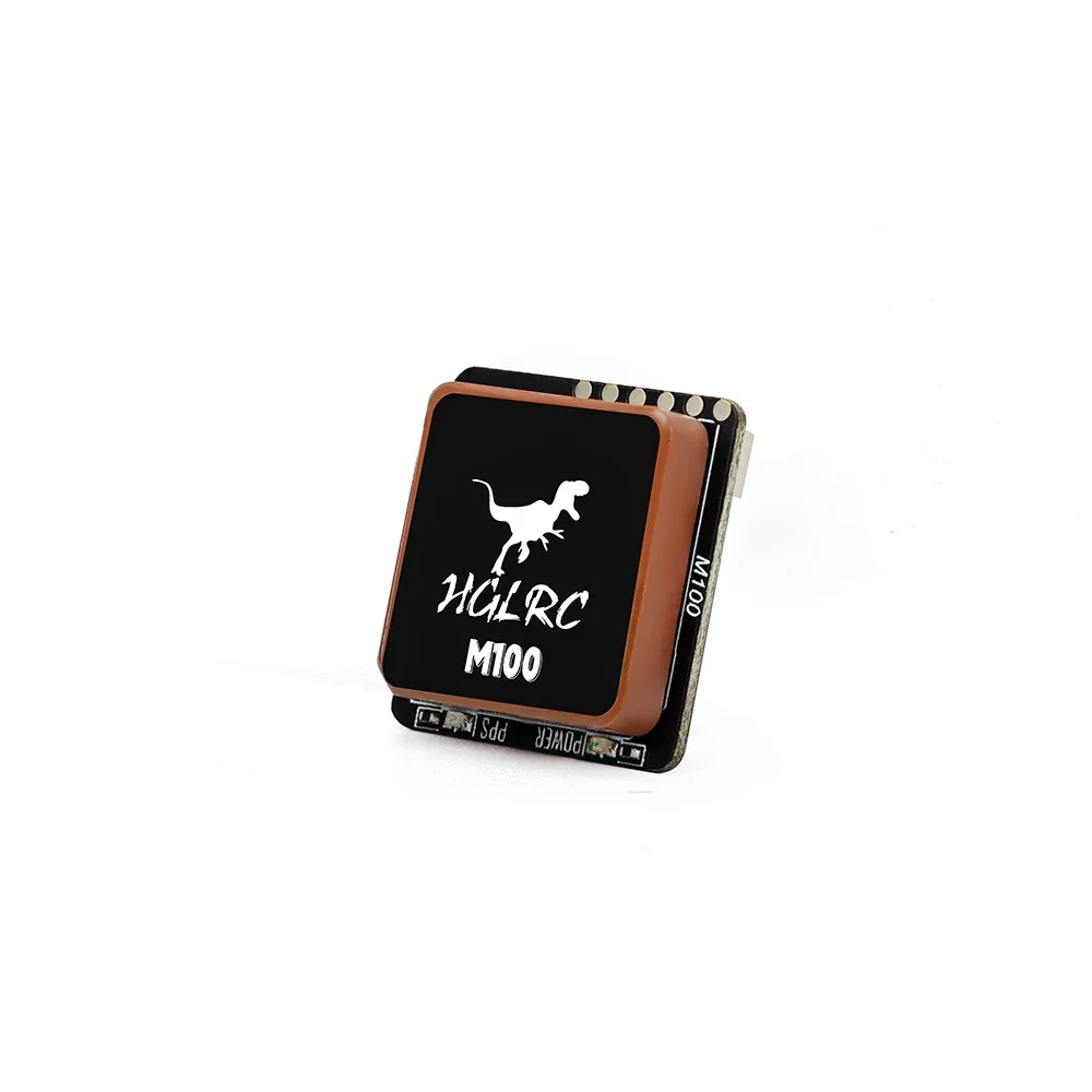 HGLRC M100-5883 M10 GPS-Modul mit Kompass, Keramikantenne, integrierte LED-Anzeigen, 21 x 21 mm, für RC-Flugzeug, FPV, große Reichweite