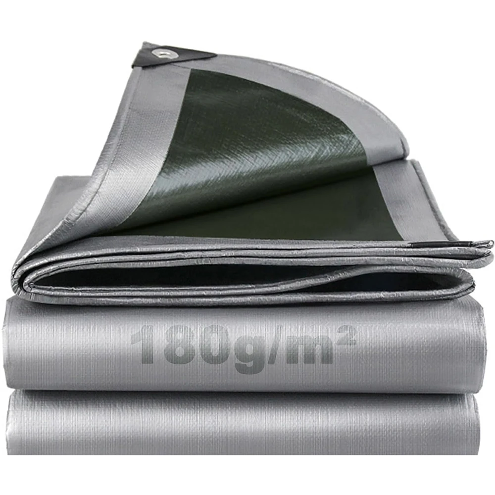 Plane, wasserdichte Stoffplane, 180 g/m2, PE-Plane, UV-beständig, wetterfest, für Gartenmöbel, Pool, Holz, Auto, Boot Image