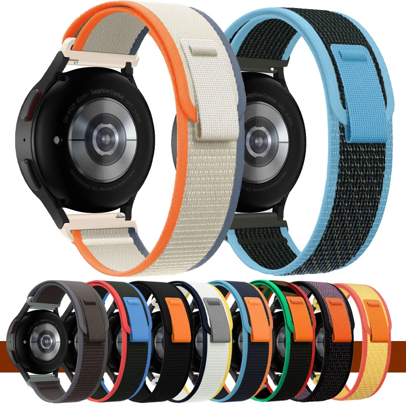 Nylon-Schlaufenarmband für Samsung Galaxy Watch 7 6 5 40 mm 44 mm, verstellbares Armband, Armband für Galaxy 4 6 Classic Band-Zubehör Image