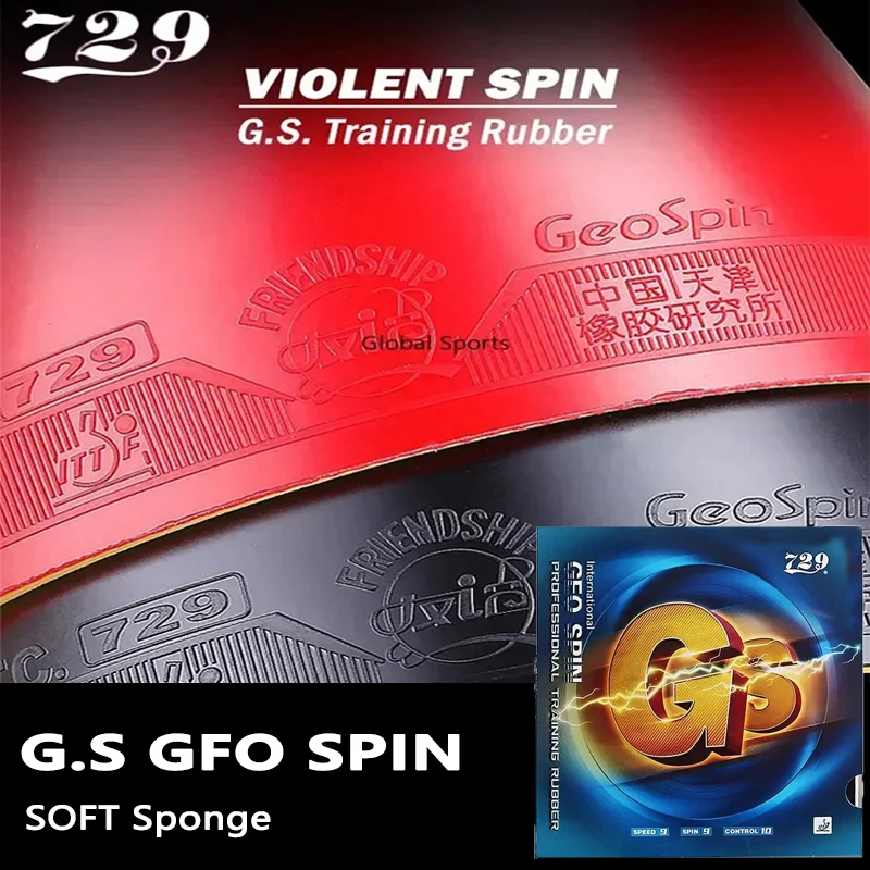 729 Friendship GS Professionelles Training Tischtennis-Gummi RITC Geo Spin Ping-Pong-Gummi, weich und gute Kontrolle Image