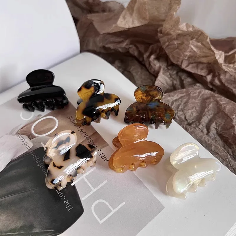 Neue süße kleine Mini-Haar krallen Acetat Haars pangen für Frauen Mädchen Haars pangen Krabben klemme Pferdes chwanz Haarnadel Mode accessoires Image