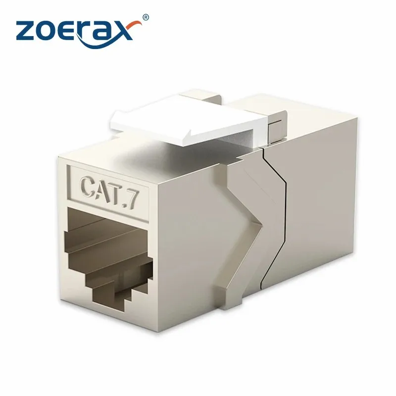 ZoeRax 1 Stück RJ45-Koppler Keystone Jack Cat7 Cat6a 10G-Unterstützung, weibliche Keystone STP 10 Gbit/s für Wandplatte und Patchpanel Image