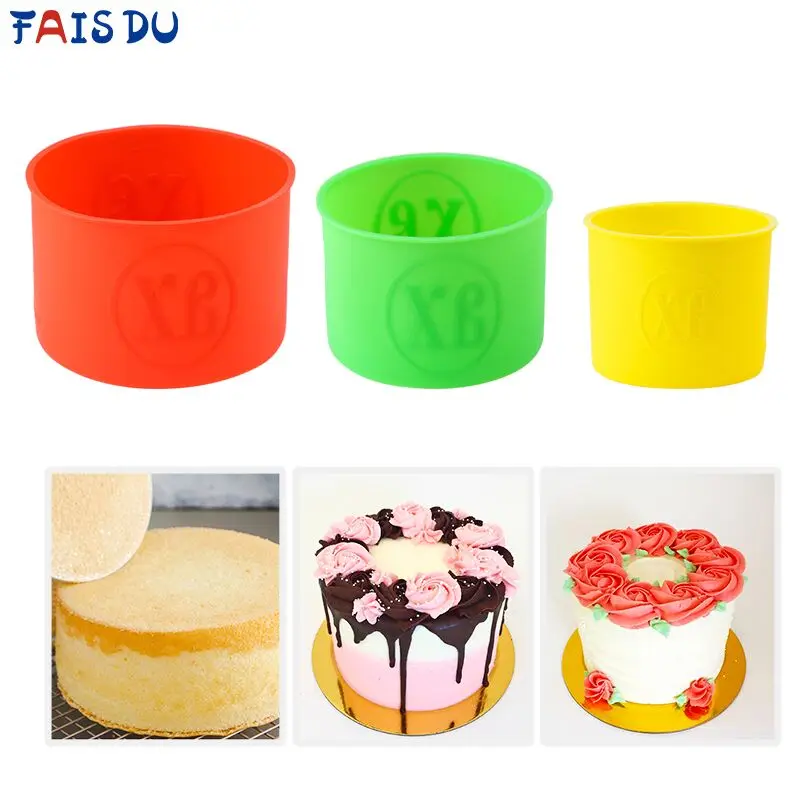 FAIS DU No-stick Runde Silikon Kuchen Form Zufällige Farbe Mousse Kuchen Formen DIY Desserts Backform Werkzeuge Küche Zubehör