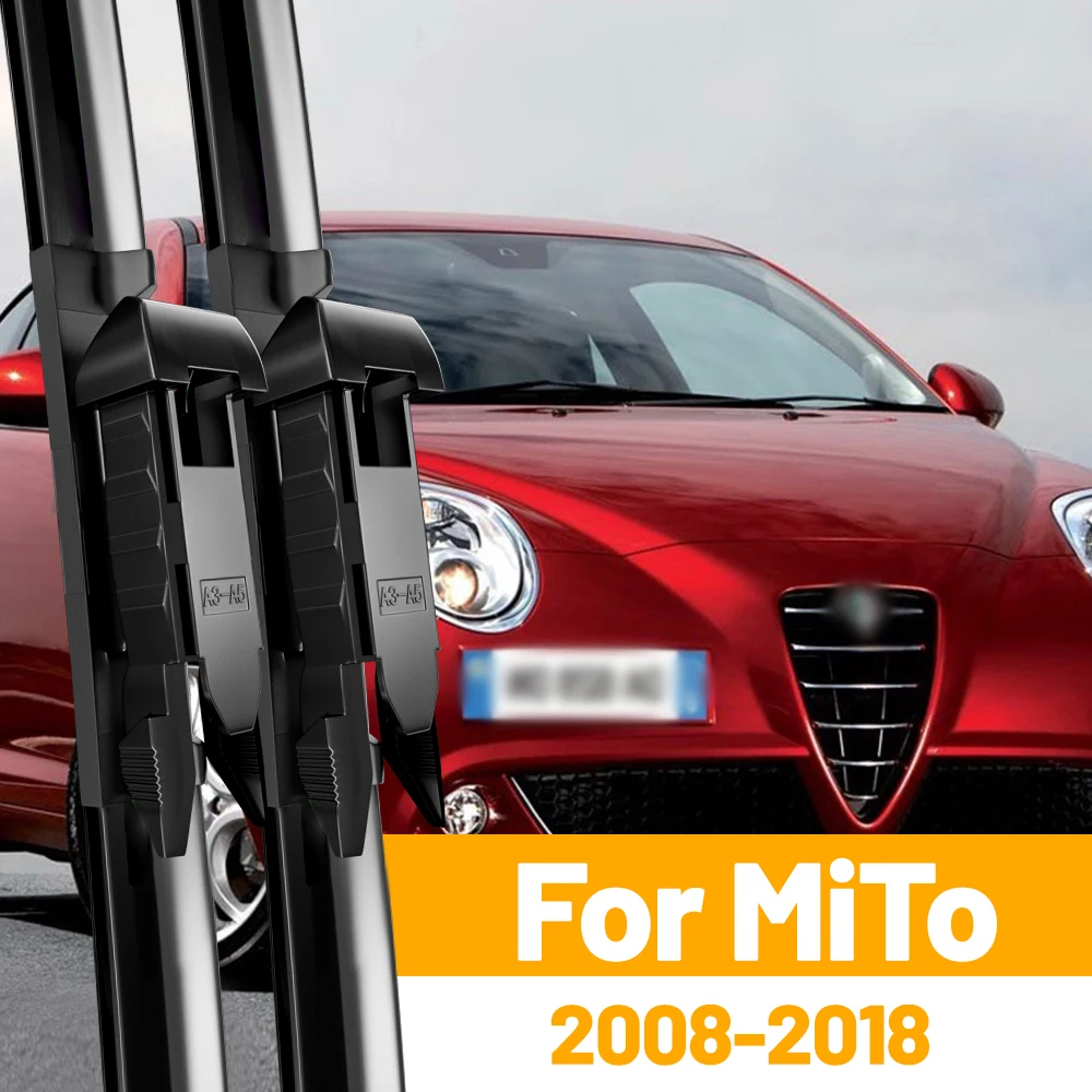 Front Wischer Klingen Set Für Alfa Romeo MiTo 2008 - 2018 Fenster Windschutzscheibe Windschutz Pinsel Auto Zubehör Cutter 26 "+ 15" Image