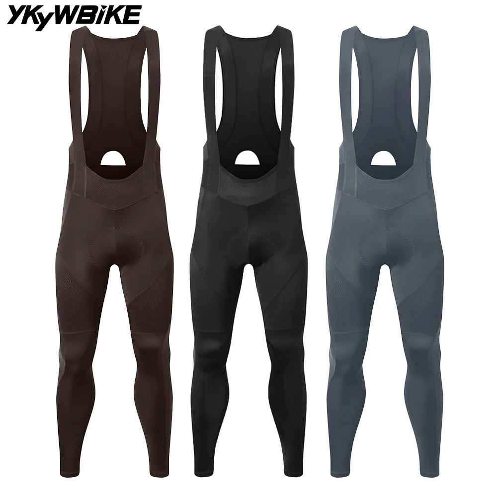 YKYWBIKE Herren Radsport-Trägerhose Lang Frühling Herbst Lange Radsport-Hose Trägerhose Rennrad-Hose Trägerhose Tights Radsport-Trägerhose Image