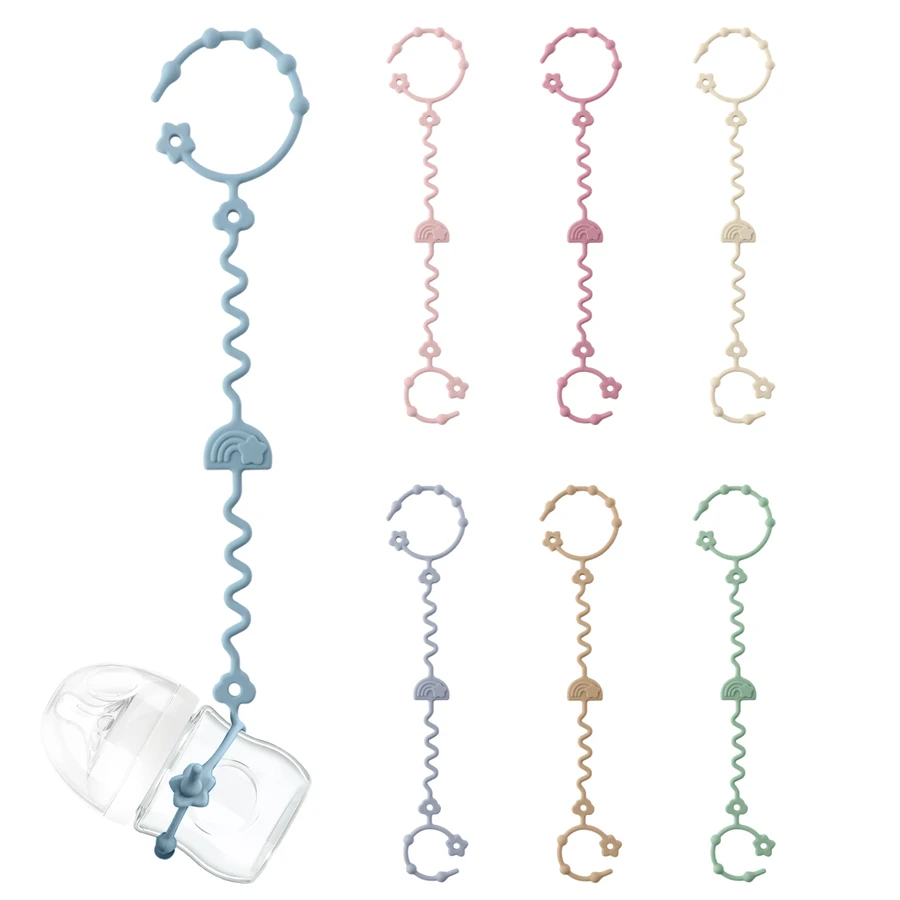 Mamaplan 1 stücke silikon schnuller kette baby silikon nippel halter verstellbarer beißring spielzeug kinderwagen zubehör baby sachen Image