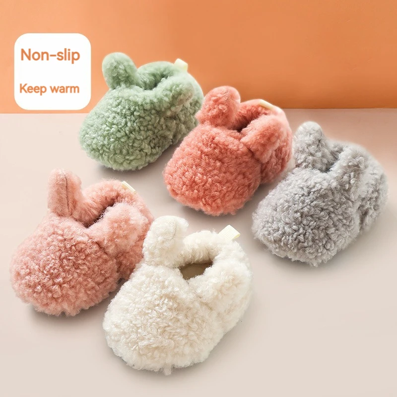 Baby Schuhe Winter Baby Junge Mädchen Booties Flusen Weiche Kleinkind Schuhe Erste Lamm Kaschmir Anti-Slip Warme Neugeborenen Krippe schuhe