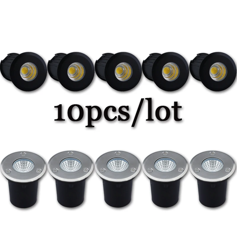 10 Stück LED-Bodenleuchten 1W3W5W COB Bodenlampe für Außenbereich IP67 Bodenstrahler für Landschaftsgestaltung Garten Platz Weg Eingelassene Gartenbeleuchtung 110V220V 12V