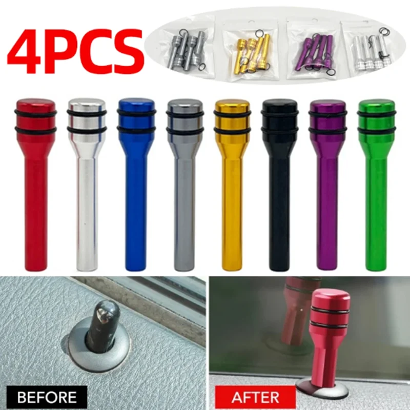 4Pcs Auto Tür Lock Pin Stange Knopf Pull Sicherheit Versicherung Auto Universal Picking Latch Pins für M4 Image