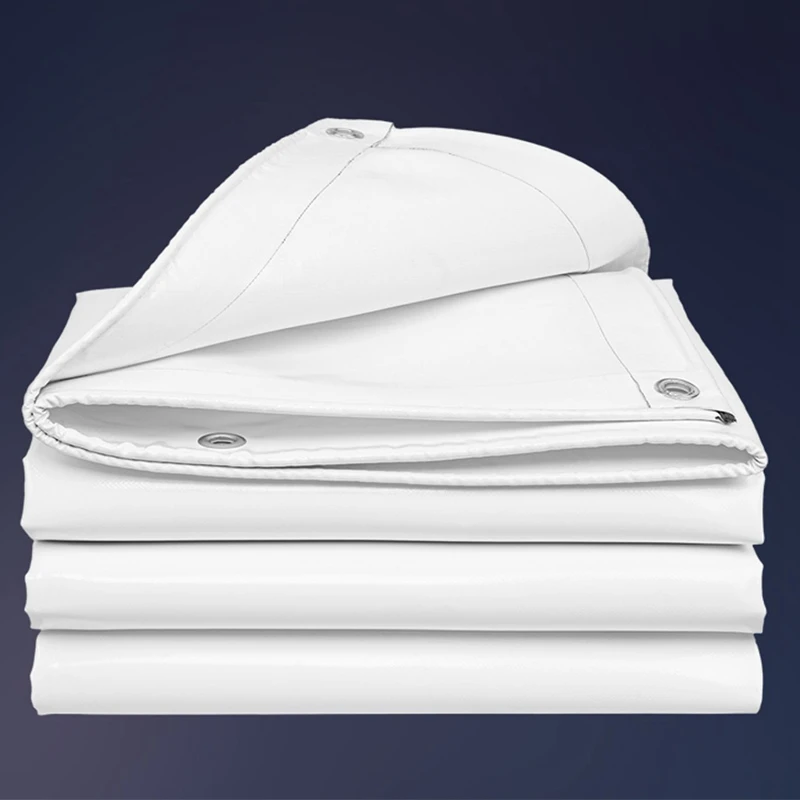 Weiße Hoch leistungs Leinwand PVC Plane Outdoor Camping Zelt Baldachin Garten Pergola Sonnenschutz Auto Schuppen Markise LKW Plane Abdeckung Image