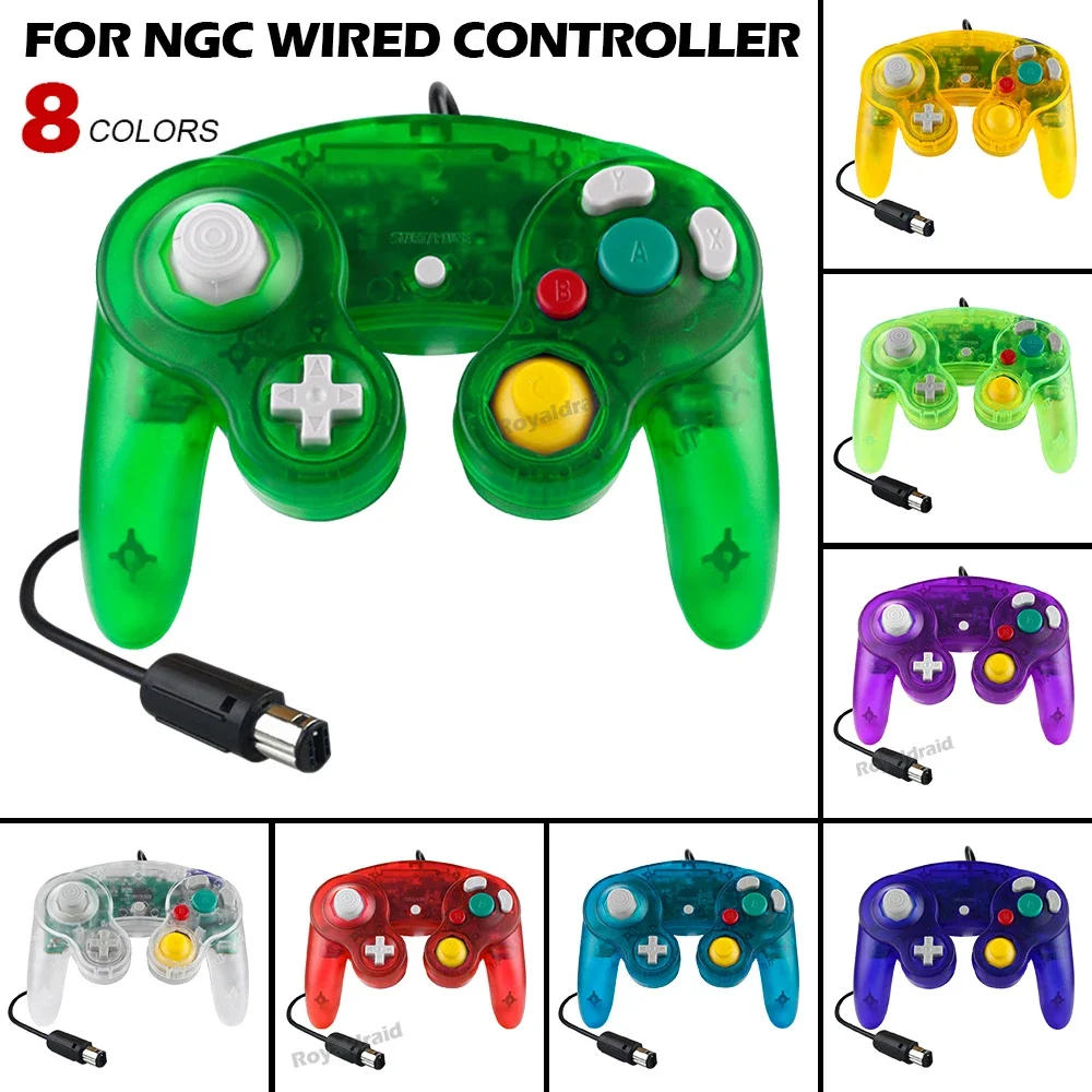 8 Farben kabel gebundenes Gamepad für Gamecube ngc Konsole Joypad Controller für ngc klassischen Joystick Retro Spiele konsole Gamepad Zubehör Image