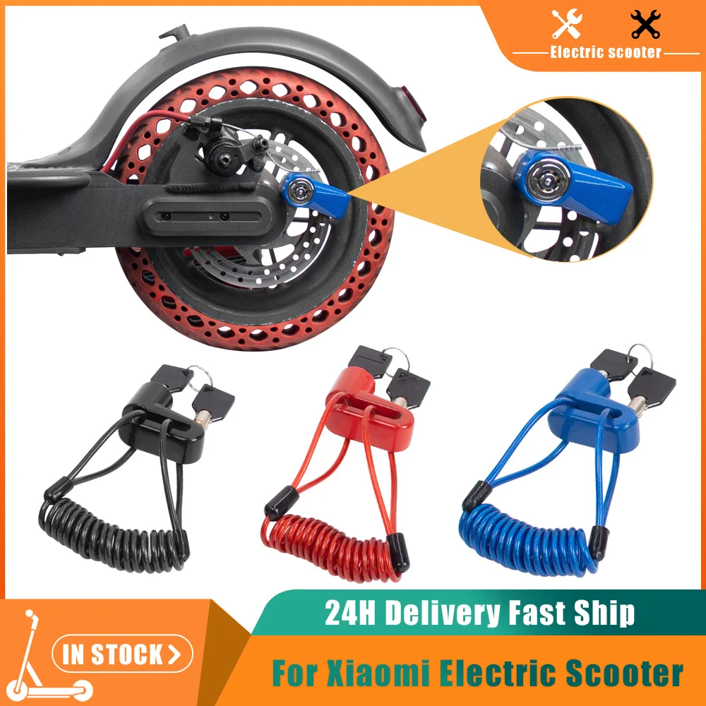 Elektrische Roller Disc Bremse Lock Anti-diebstahl Für Xiaomi M365 Mi3 Pro 1s Pro2 KickScooters Disc Bremse räder Schloss Zubehör Image