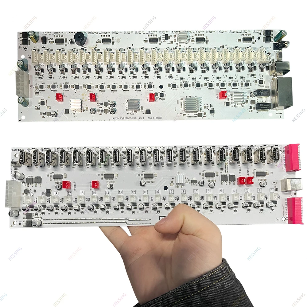Gruppensteuerung für Mobiltelefone, 20 USB-Anschlüsse, HUB, Bauernhof-Motherboard, Ethernet, LAN, OTG, USB-Anschluss, Smartphone, Telefon, Landwirtschaft, Mainboard Image