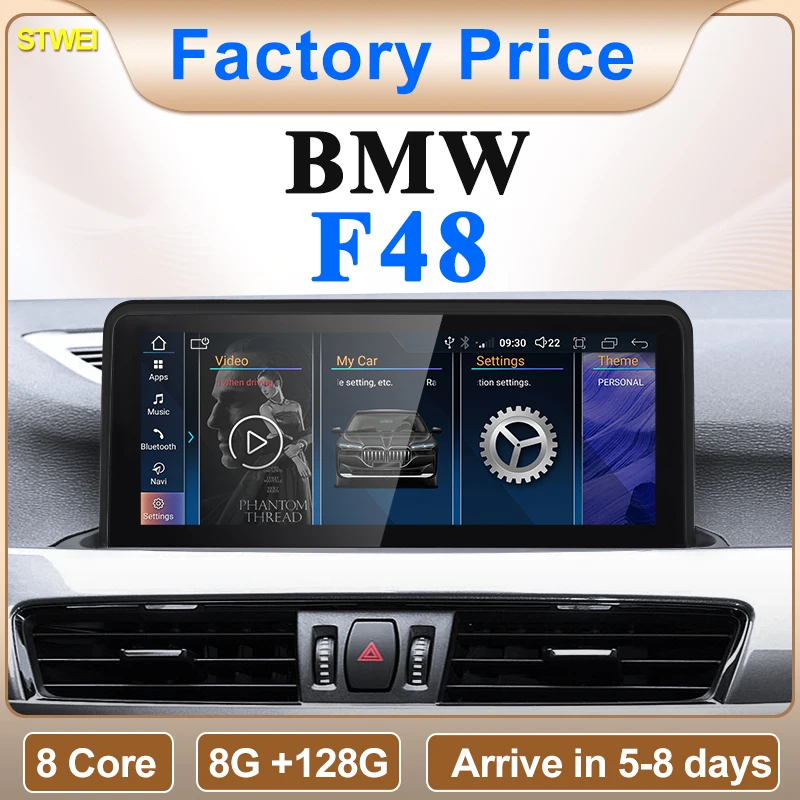 STWEI 2024 Neue ID6 ID7 ID8 UI Android System Drahtlose Carplay AUTO Für BMW X1 F48 2016 2017 2018 NBT EVO Auto Spieler GPS NAVI