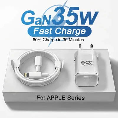 Pd 35w gan schnell ladegerät für apple ipad air iphone 15 14 13 12 11 pro max ladekabel typ c usb c ladegeräte telefon zubehör