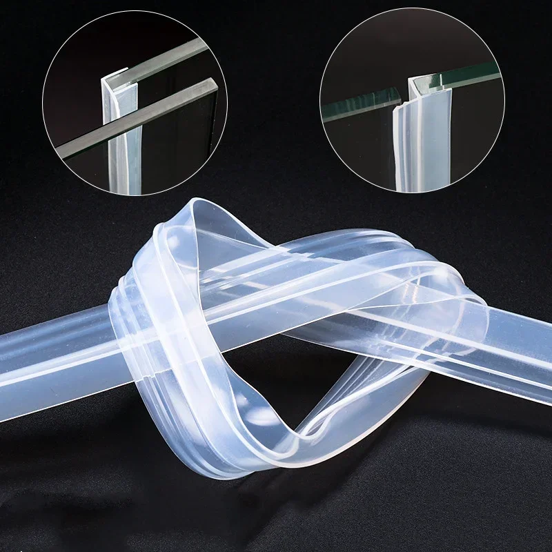 6/8/10/12mm Spalt Glas Dusch tür Dichtung streifen Silikon Gummi Bad Dusch tür Fenster Wetterst reifen Zug stopper Bad Versiegelung