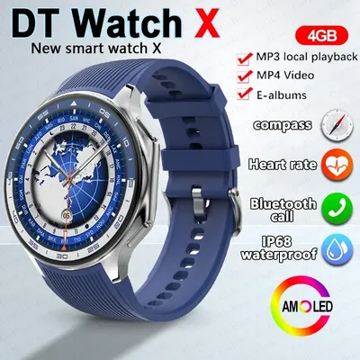 Dt Uhr x Smartwatch GPS Flugbahn Kompass 4GB Speicher uhr amoled 466*466 HD-Bildschirm Bluetooth-Anruf Männer Smartwatch neu Image