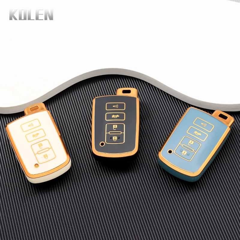 TPU Auto Remote Key Cover Fall Shell Fob für Toyota Camry Corolla Rav4 Highlander Avalon Auris chr Land Cruiser schlüssel losen Schlüssel bund Image