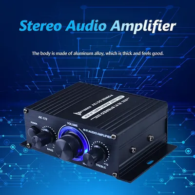 Pro Hifi Stereo Audio Leistungs verstärker Aluminium legierung 200w 200w links rechts Image