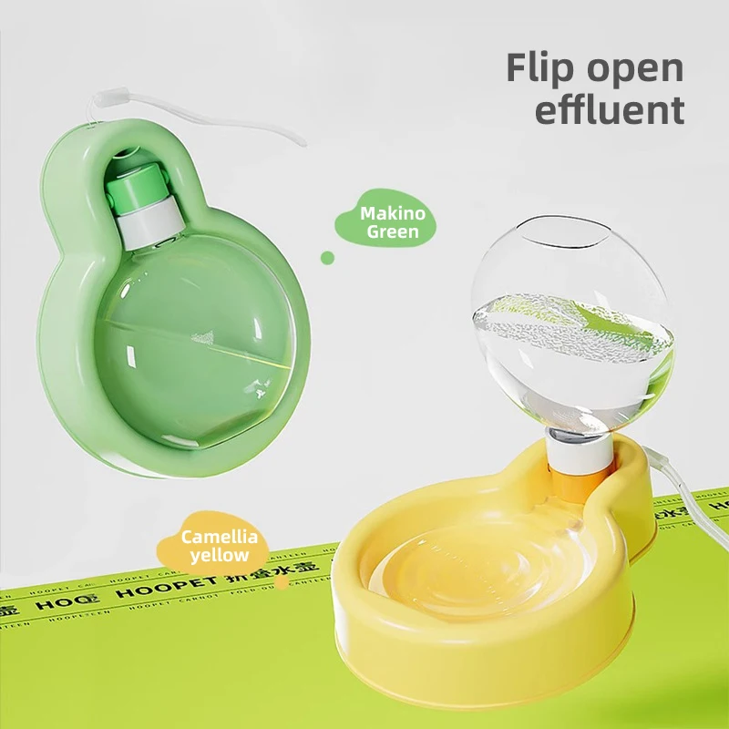HOOPET Wasserspender für Haustiere, tragbar, für Katzen und Hunde, versiegelt, für Reisen, Welpen, Katzen, zusammenklappbar, Trinknapf, Heimtierbedarf im Freien Image