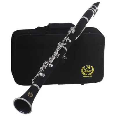 M MBAT Clarinet Bb Clarinet 17 Keys 6 Rings Black Blackwinds Professional Woodwind Musical Instruments With Accessories Bag