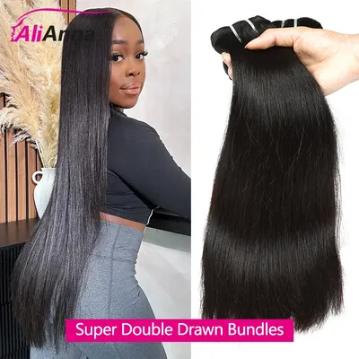 Super Double Drawn Vietnamese Raw Human Hair Bundles Straight Unprocessed Raw Hair Bundles Human