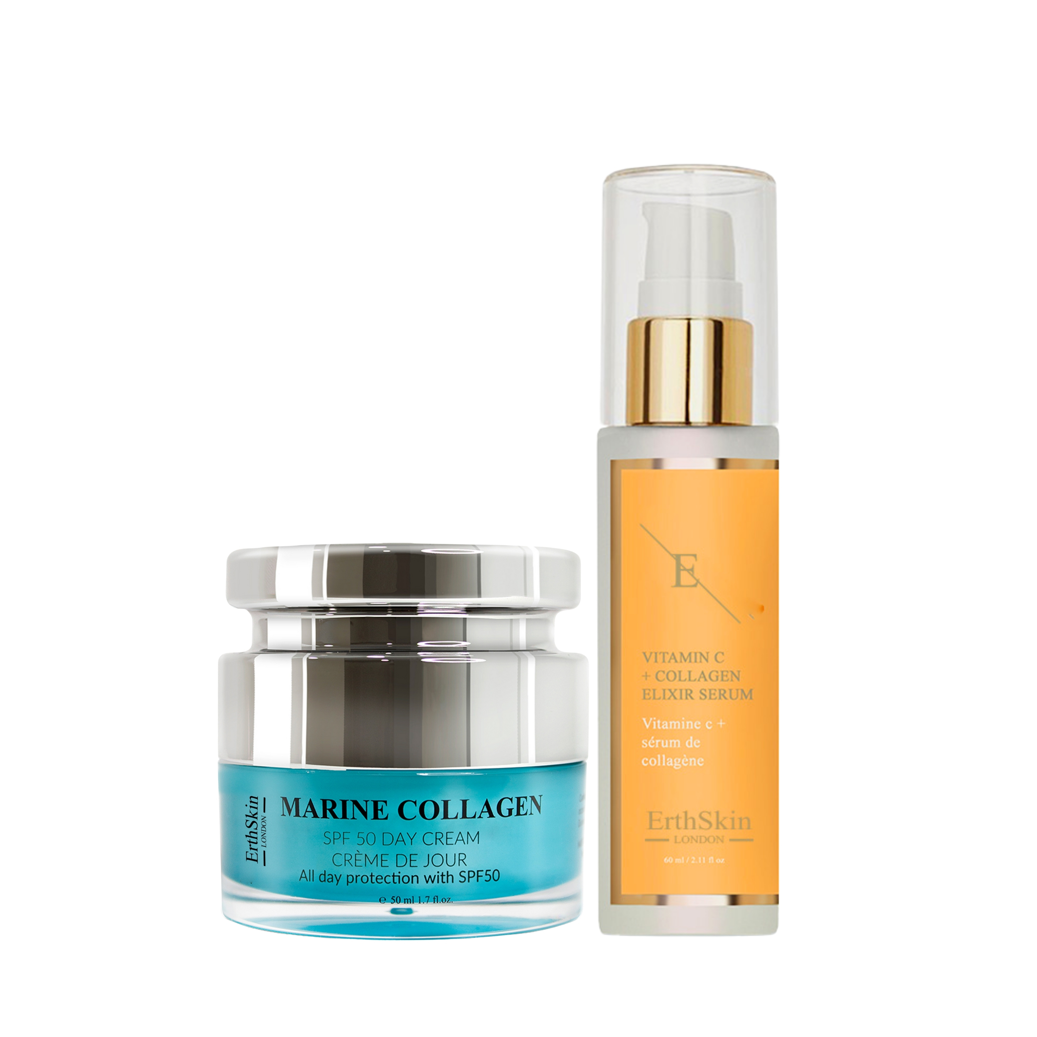 Maritime Kollagen SPF50 Tagescreme 50ml + VITAMIEN C + Kollagen Elixier Serump 60ml Image