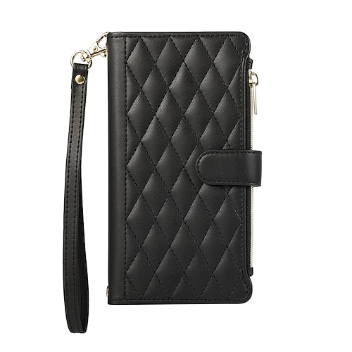 Handy Hülle Handyhüllen Für Samsung Galaxy S26 Ultra Plus S25 S24 S23 S22 S23 FE S21 Ultra Plus S20 A55 5G A35 5G Brieftaschenhülle Mit Ständer Magnetisch Reisverschluss Retro TPU PU-Leder Image