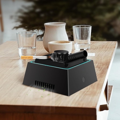 rauchfreier Aschenbecher zur Entfernung von Zigarettenrauch, Aschenbecher für den Innenbereich, wiederaufladbarer Luftreiniger mit USB-Anschluss Image