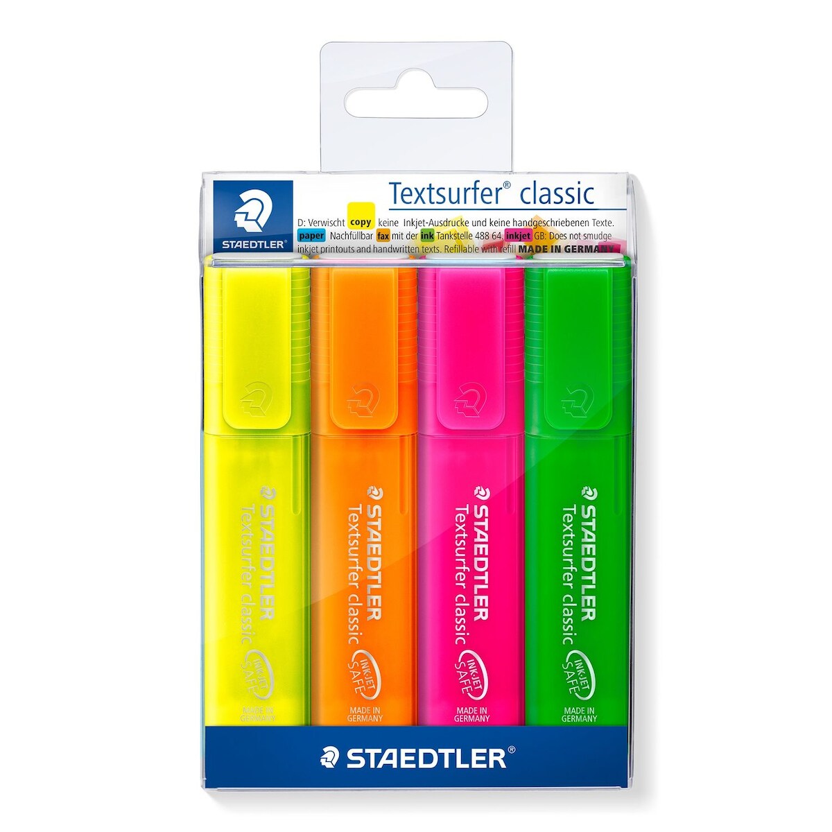 STAEDTLER 364 P WP4, 4 Stück(e), Grün, Orange, Pink, Gelb, Meißel, Grün, Orange, Pink, Gelb Image