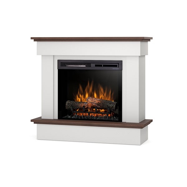 OutInFire TORMES – Freistehender elektrischer LED-Kamin – 23 Zoll – Mattweiß / Eiche – 100,5 x 89 x 33,5 Image