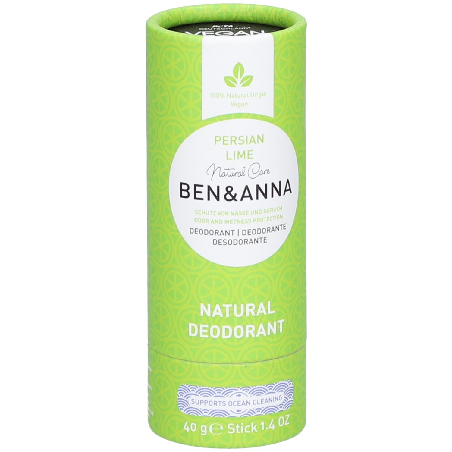 Ben & Anna - Deodorante Papertube – Persian Lime 40 g Stick