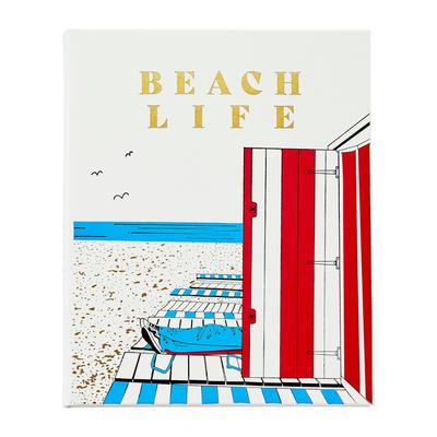 Graphic Image Beach Life Coffee Table Book, Leather, Ivory