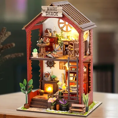 1 Stück, DIY-Buchwinkel-Kit, Montagemodell-Kit, Bücherregal-Dekor, Wohnkultur-Mikro modell, das perfekte Geschenk für Jugendliche und Erwachsene Image
