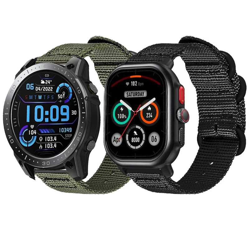 Für zeblaze vibe 7 pro/ares 3 pro/stratos 2 armband armband 22mm nylon armband für über 3 pro/thor sq/btalk 3 plus gürtel Image