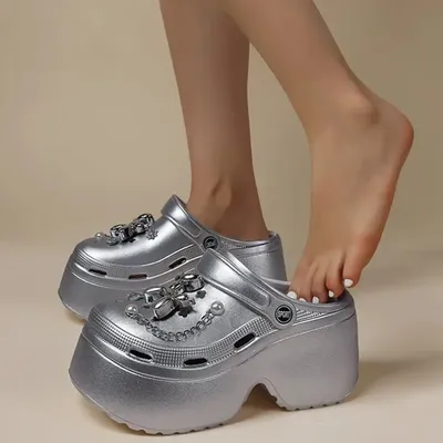 House Cloud Slipper Clog Woman charm Sandal Flip Flops Beach Non Slip Home Shoe High Heel Platform Female Slides Ladies Outdoor