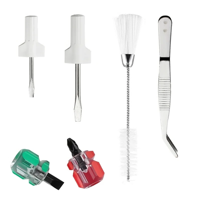 6 teile/satz Nähmaschine Reinigung Reparatur Werkzeug, Pinzette Haar Pinsel Schraubendreher DIY Werkzeug Kombination Set Image
