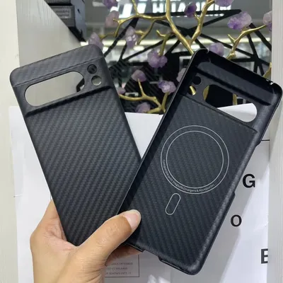 Kevlar Aramid Faser Handy hülle für Google Pixel 8 8 Pro echte Kohle faser ultra dünne tropfen feste Business-Stil Magnet hülle