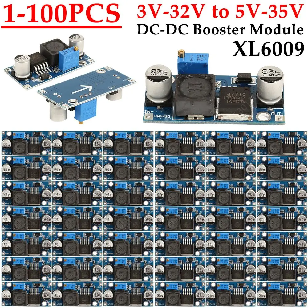 1-100pcs xl6009 Aufwärts wandler DC-DC 15w 5-32v bis 5-50v Step up einstellbares Strom versorgungs modul lm2577 Step-up-Modul Image