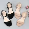 Größe 33-43 Sommer mode Schuhe Frauen 2024 Wildleder Schuhe quadratischer Absatz offene Zehen
